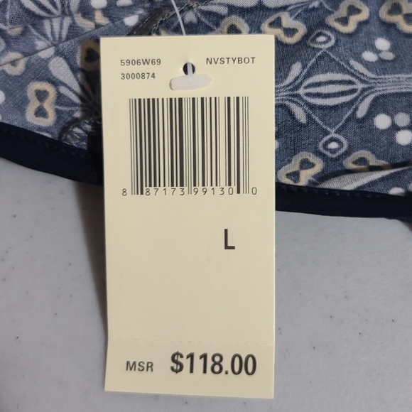 Max Studio Women's Large Blue, White & Yellow Boho Print Midi Dress NWT ! - Picture 5 of 14